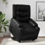 Sillón reclinable elevable cuero artificial negro de , Sillones - Ref: Foro24-3206551, Precio: 331,72 €, Descuento: %