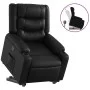 Sillón reclinable elevable cuero artificial negro de , Sillones - Ref: Foro24-3206551, Precio: 331,72 €, Descuento: %