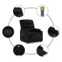 Sillón de masaje reclinable eléctrico cuero sintético negro de , Sillones - Ref: Foro24-3206547, Precio: 286,02 €, Descuento: %