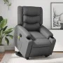 Sillón reclinable de masaje de pie cuero artificial gris de , Sillones - Ref: Foro24-3206558, Precio: 314,83 €, Descuento: %