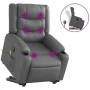 Sillón reclinable de masaje de pie cuero artificial gris de , Sillones - Ref: Foro24-3206558, Precio: 314,83 €, Descuento: %