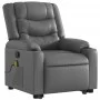 Sillón reclinable de masaje de pie cuero artificial gris de , Sillones - Ref: Foro24-3206558, Precio: 314,83 €, Descuento: %