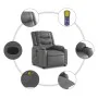 Sillón reclinable de masaje de pie cuero artificial gris de , Sillones - Ref: Foro24-3206558, Precio: 314,83 €, Descuento: %