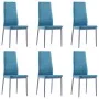7-teiliger Esstisch und Stühle Set blau von vidaXL, Möbelsets für Küchen und Esszimmer - Ref: Foro24-281704, Preis: 247,23 €,...