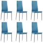 7-teiliger Esstisch und Stühle Set blau von vidaXL, Möbelsets für Küchen und Esszimmer - Ref: Foro24-281704, Preis: 239,69 €,...