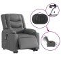 Gray synthetic leather electric lift massage chair by , Armchairs - Ref: Foro24-3206566, Price: 344,74 €, Discount: %