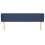 Cabecero de tela azul 203x23x78/88 cm