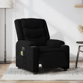 Sillón reclinable de masaje eléctrico tela negro de , Sillones - Ref: Foro24-3206572, Precio: 314,37 €, Descuento: %