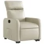 Cream-colored artificial leather lifting recliner by , Armchairs - Ref: Foro24-3206750, Price: 273,84 €, Discount: %