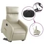 Cream-colored artificial leather lifting recliner by , Armchairs - Ref: Foro24-3206750, Price: 273,84 €, Discount: %