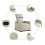 Cream-colored artificial leather lifting recliner by , Armchairs - Ref: Foro24-3206750, Price: 254,20 €, Discount: %