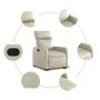 Cream-colored artificial leather lifting recliner by , Armchairs - Ref: Foro24-3206750, Price: 273,84 €, Discount: %