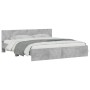 Betongrauer Bettrahmen mit Kopfteil 180x200 cm von , Betten und Lattenroste - Ref: Foro24-3207465, Preis: 215,89 €, Rabatt: %