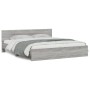 Estructura de cama con cabecero gris Sonoma 180x200 cm de , Camas y somieres - Ref: Foro24-3207467, Precio: 183,96 €, Descuen...