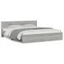 Estructura de cama con cabecero gris Sonoma 180x200 cm de , Camas y somieres - Ref: Foro24-3207467, Precio: 175,05 €, Descuen...