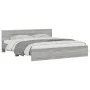 Sonoma gray bed frame with headboard 180x200 cm by , Beds and slatted bases - Ref: Foro24-3207467, Price: 175,33 €, Discount: %