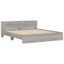 Estructura de cama con cabecero gris Sonoma 180x200 cm de , Camas y somieres - Ref: Foro24-3207467, Precio: 183,96 €, Descuen...