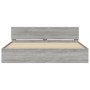 Estructura de cama con cabecero gris Sonoma 180x200 cm de , Camas y somieres - Ref: Foro24-3207467, Precio: 183,96 €, Descuen...