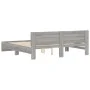 Sonoma gray bed frame with headboard 180x200 cm by , Beds and slatted bases - Ref: Foro24-3207467, Price: 175,33 €, Discount: %