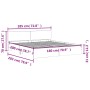 Estructura de cama con cabecero gris Sonoma 180x200 cm de , Camas y somieres - Ref: Foro24-3207467, Precio: 183,96 €, Descuen...