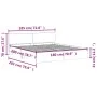 Sonoma gray bed frame with headboard 180x200 cm by , Beds and slatted bases - Ref: Foro24-3207467, Price: 175,33 €, Discount: %