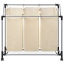 Laundry separator with 3 cream-colored steel bags by vidaXL, Laundry baskets - Ref: Foro24-282427, Price: 36,12 €, Discount: %