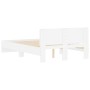 White bed frame with headboard 120x200 cm by , Beds and slatted bases - Ref: Foro24-3207490, Price: 215,42 €, Discount: %