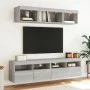 Wandmontierter TV-Schrank mit LED-Leuchten Sonomagrau 80x30x40 cm von , TV-Möbel - Ref: Foro24-837207, Preis: 58,37 €, Rabatt: %