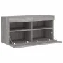 Wandmontierter TV-Schrank mit LED-Leuchten Sonomagrau 80x30x40 cm von , TV-Möbel - Ref: Foro24-837207, Preis: 58,37 €, Rabatt: %
