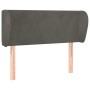 Cabecero de terciopelo gris oscuro 83x23x78/88 cm