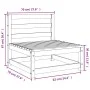 Gartensofa ohne Armlehnen aus imprägniertem Kiefernholz 70x70x67 cm von , Modulare Sofas für den Außenbereich - Ref: Foro24-8...