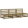Garden sofas without armrests 3 pcs pine wood 70x70x67 cm by , Modular outdoor sofas - Ref: Foro24-837934, Price: 135,60 €, D...