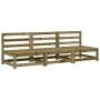 Garden sofas without armrests 3 pcs pine wood 70x70x67 cm by , Modular outdoor sofas - Ref: Foro24-837934, Price: 134,19 €, D...