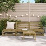 Garden sofas without armrests 3 pcs pine wood 70x70x67 cm by , Modular outdoor sofas - Ref: Foro24-837934, Price: 135,60 €, D...
