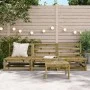 Garden sofas without armrests 3 pcs pine wood 70x70x67 cm by , Modular outdoor sofas - Ref: Foro24-837934, Price: 134,19 €, D...