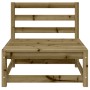 Garden sofa with footrest 2 seater impregnated pine wood by , Modular outdoor sofas - Ref: Foro24-837976, Price: 177,45 €, Di...