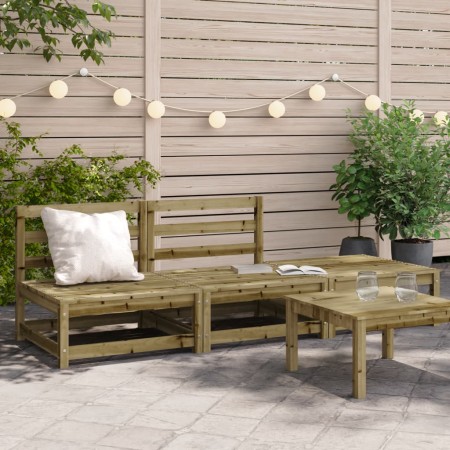 Garden sofa without armrests with pine wood footrest by , Modular outdoor sofas - Ref: Foro24-837969, Price: 159,24 €, Discou...