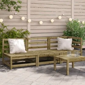 3-seater garden sofa in impregnated pine wood by , Modular outdoor sofas - Ref: Foro24-837955, Price: 172,30 €, Discount: %