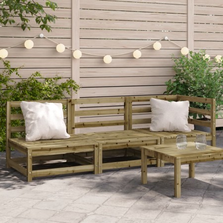 3-Sitzer-Gartensofa aus imprägniertem Kiefernholz von , Modulare Sofas für den Außenbereich - Ref: Foro24-837955, Preis: 174,...