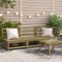 3-Sitzer-Gartensofa aus imprägniertem Kiefernholz von , Modulare Sofas für den Außenbereich - Ref: Foro24-837955, Preis: 174,...