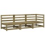 3-Sitzer-Gartensofa aus imprägniertem Kiefernholz von , Modulare Sofas für den Außenbereich - Ref: Foro24-837955, Preis: 174,...