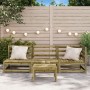 3-Sitzer-Gartensofa aus imprägniertem Kiefernholz von , Modulare Sofas für den Außenbereich - Ref: Foro24-837955, Preis: 174,...