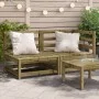 2-Sitzer-Gartensofa aus imprägniertem Kiefernholz von , Modulare Sofas für den Außenbereich - Ref: Foro24-837948, Preis: 120,...