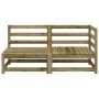 2-seater garden sofa impregnated pine wood by , Modular outdoor sofas - Ref: Foro24-837948, Price: 122,46 €, Discount: %