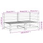 2-Sitzer-Gartensofa aus imprägniertem Kiefernholz von , Modulare Sofas für den Außenbereich - Ref: Foro24-837948, Preis: 122,...