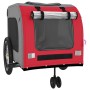 Haustier-Fahrradanhänger, Eisen-Oxford-Stoff, Rot, Grau von , Kinderwagen für Haustiere - Ref: Foro24-93859, Preis: 112,65 €,...