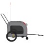 Haustier-Fahrradanhänger, Eisen-Oxford-Stoff, Rot, Grau von , Kinderwagen für Haustiere - Ref: Foro24-93859, Preis: 112,65 €,...