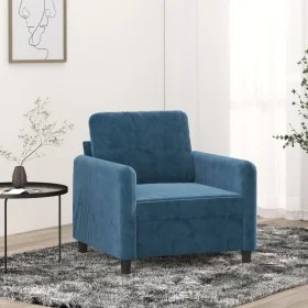 Blauer Samtsessel 60 cm von , Sofas - Ref: Foro24-359431, Preis: 171,22 €, Rabatt: %