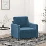Sillón de terciopelo azul 60 cm de , Sofás - Ref: Foro24-359431, Precio: 170,94 €, Descuento: %