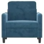 Sillón de terciopelo azul 60 cm de , Sofás - Ref: Foro24-359431, Precio: 170,94 €, Descuento: %